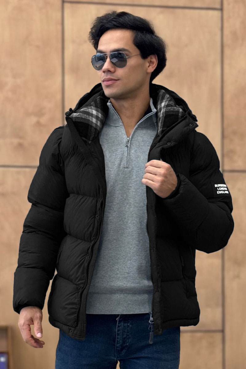 Burberry Чёрная куртка со съёмными рукавами Lockwell logo-patch