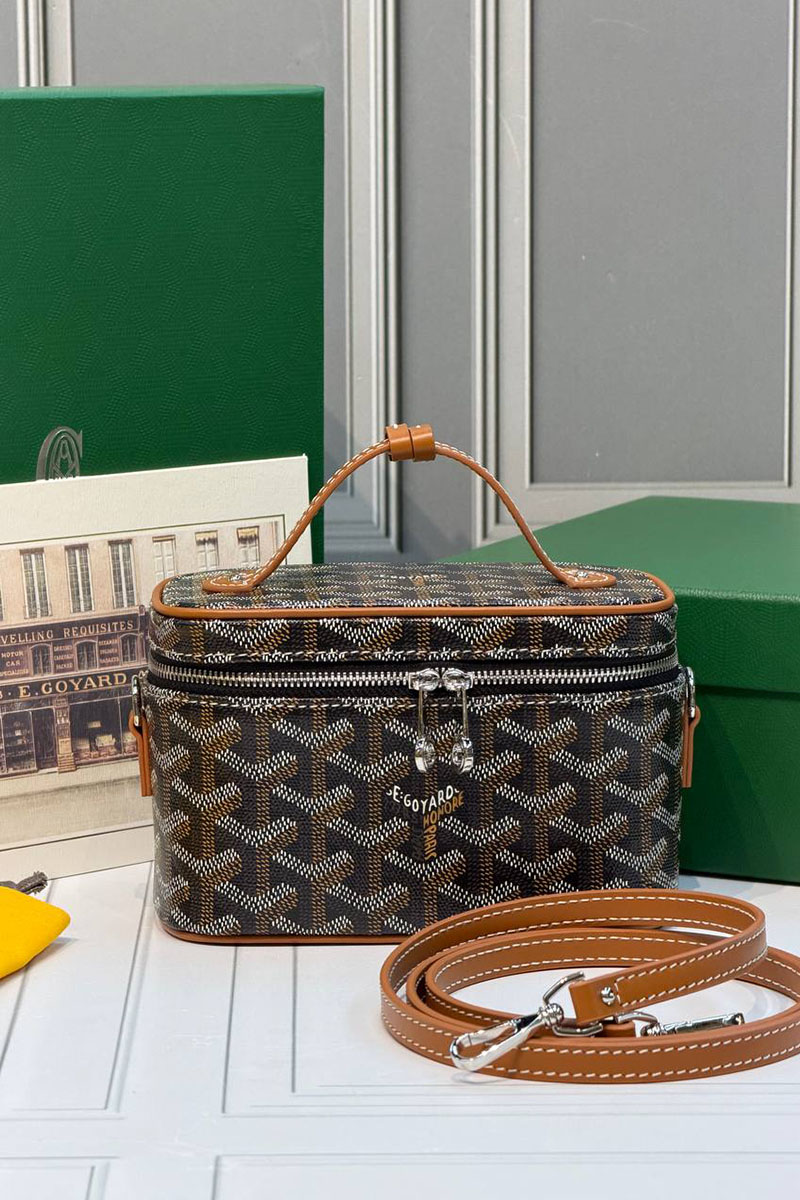 Designer Clothing Кожаная сумка Goyard Muse Mini Vanity ​premium 16,5x10,5x8 см