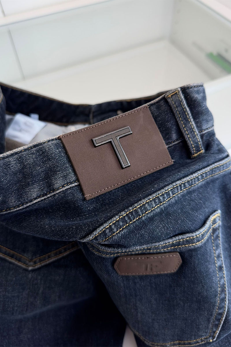 Tom Ford Мужские джинсы logo-patch - Navy