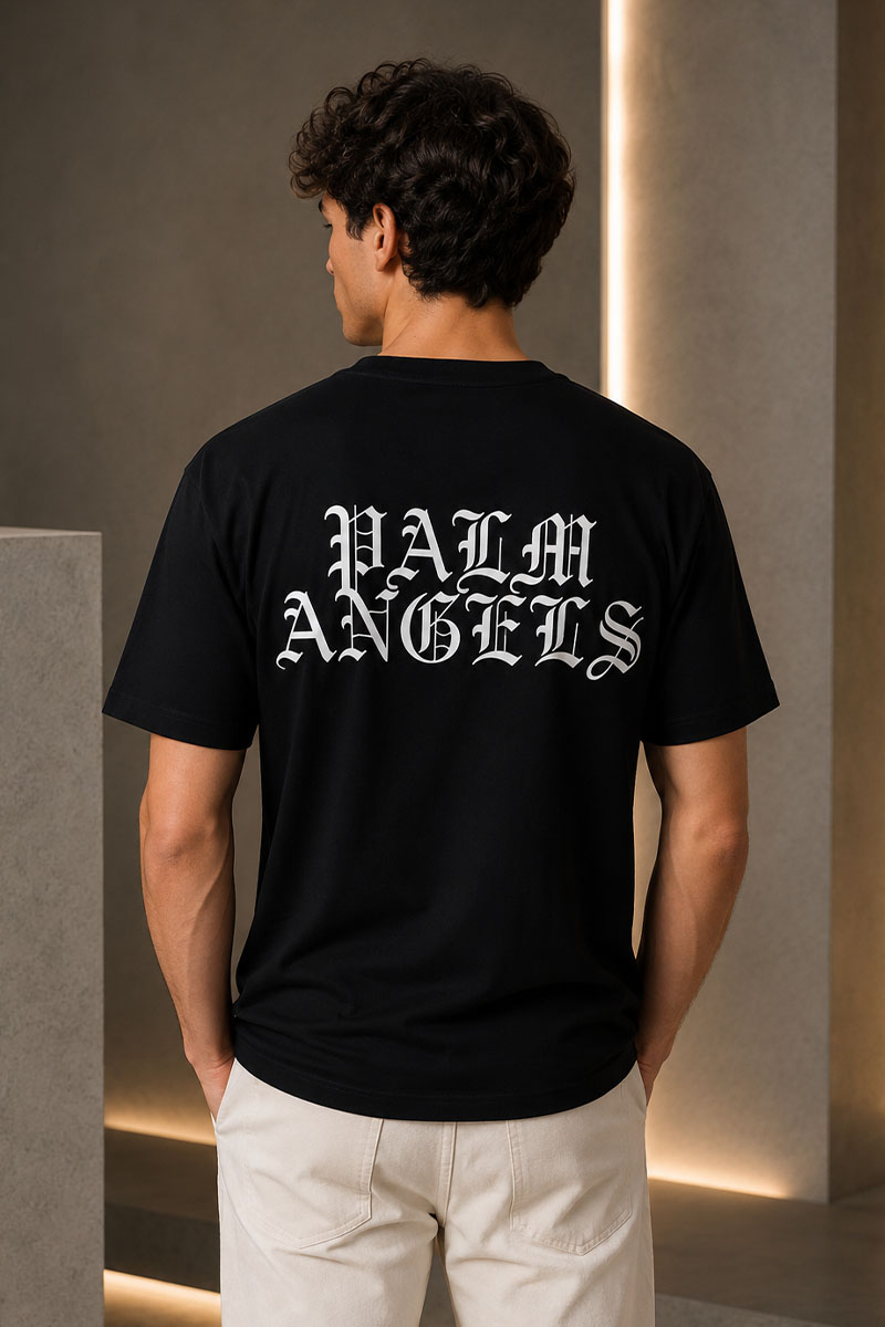 Palm Angels Оверсайз футболка "Burning Head" - Black