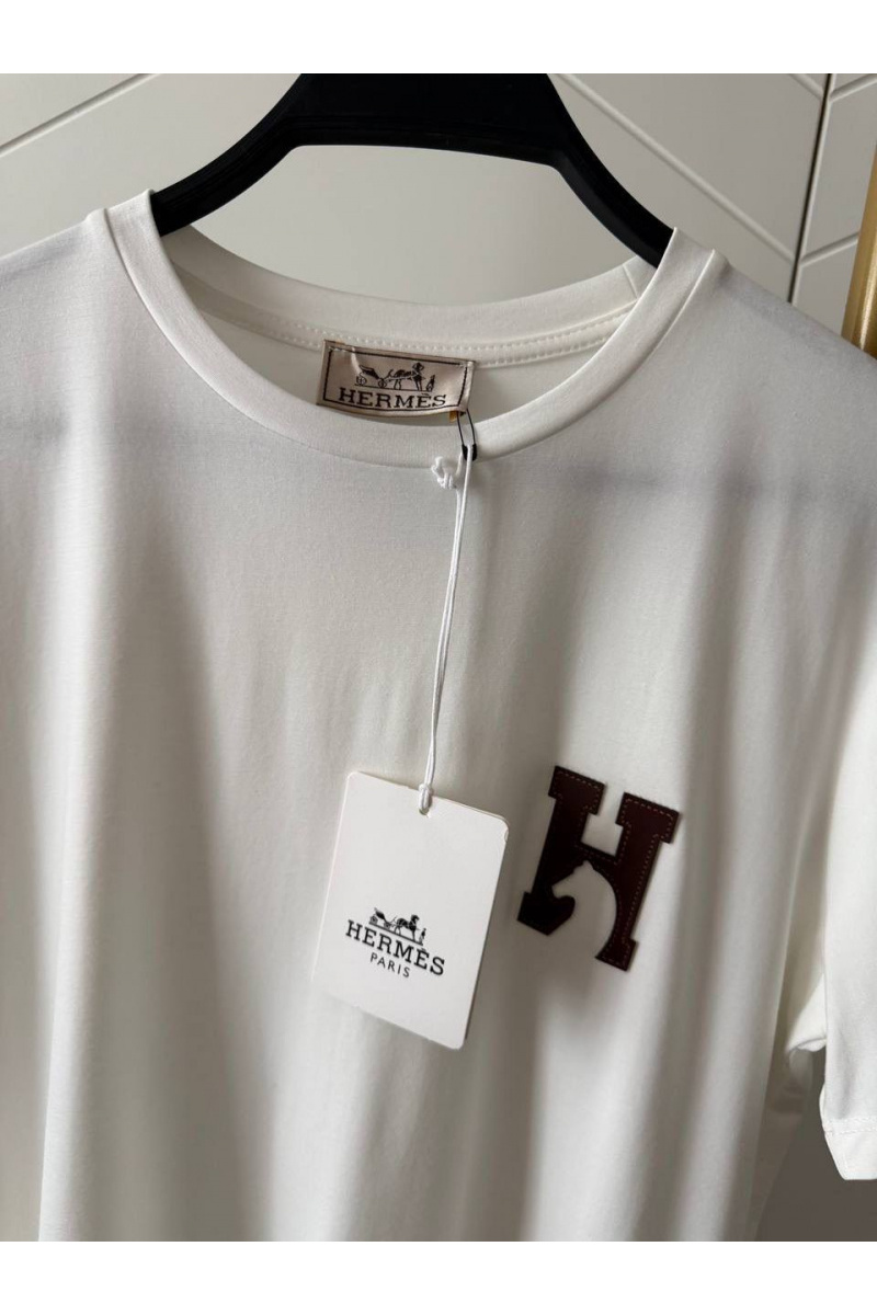 Hermes Женская белая футболка premium