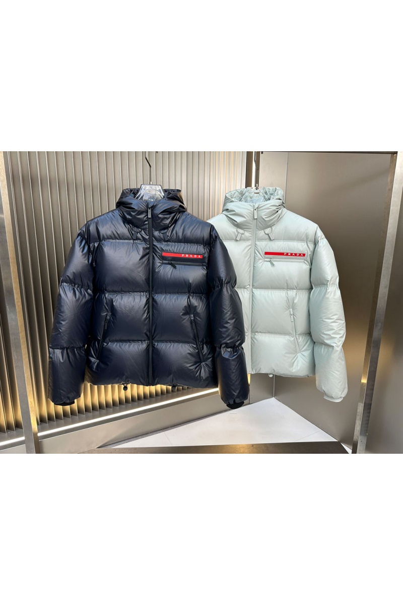 Prada Мужской пуховик Linea Rossa - Light Beige 