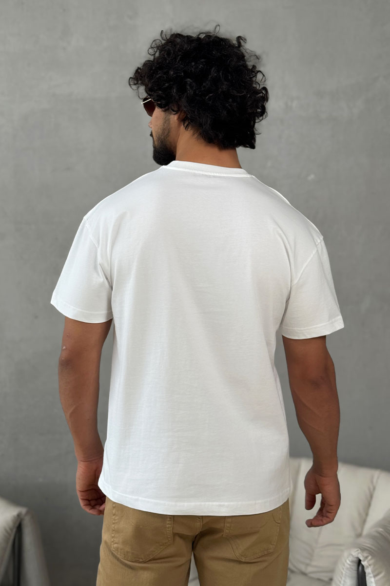 Burberry Мужская белая футболка Equestrian Knight