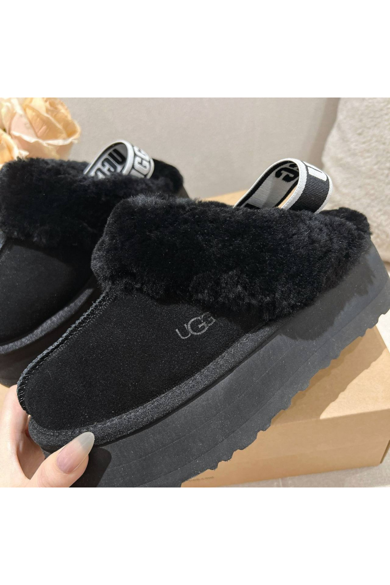 UGG Замшевые женские слиперы с мехом Funkette Platform