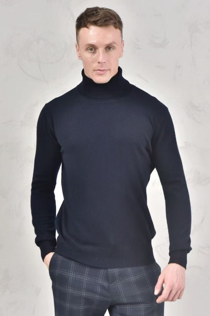 Loro Piana Мужская водолазка Premium - Black Blue