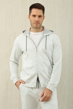 Кофта на молнии Premium - Light Grey