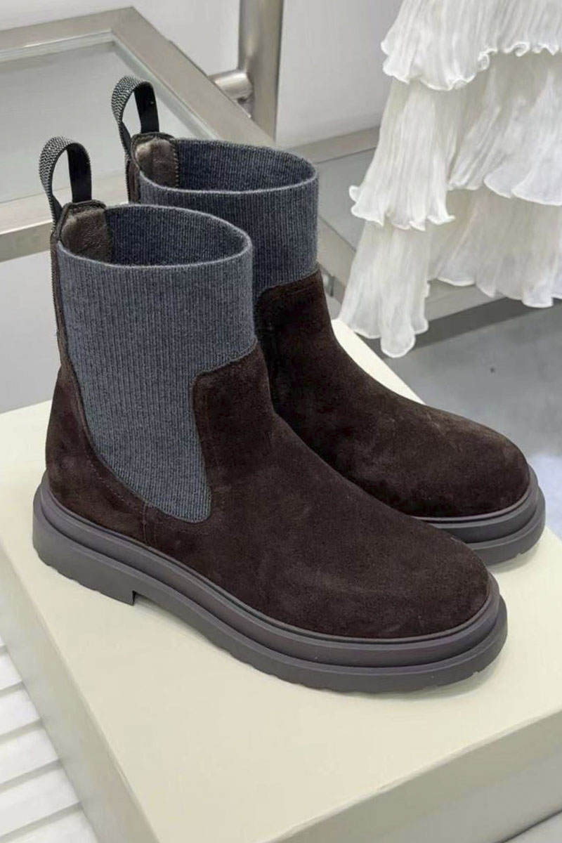 Brunеllо Сuсinеlli Женские замшевые сапоги premium - Brown