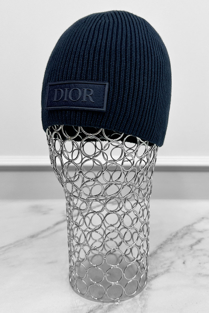 Dior Мужская шапка тёмно-синего цвета