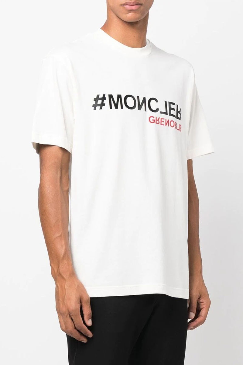 Moncler Белая оверсайз футболка Grenoble