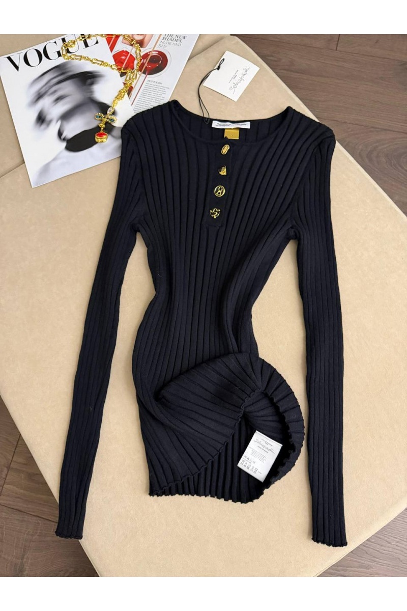 Schiaparelli Женский трикотажный лонгслив  premium - Black