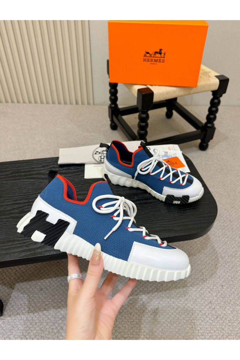 Hermes Текстильные кроссовки lift slip-on
