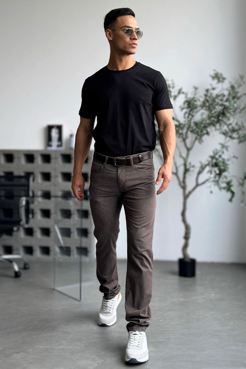  Мужские джинсы regular fit - Brown