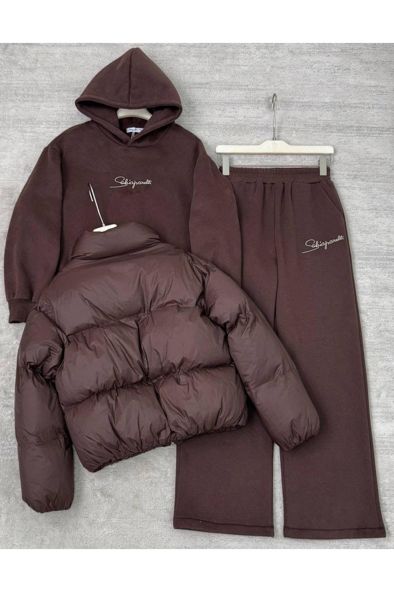 Schiaparelli Женский костюм тройка на флисе premium - Brown