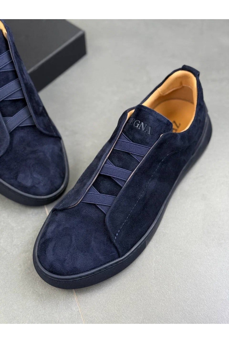 Zegna Замшевые кроссовки Triple Stitch