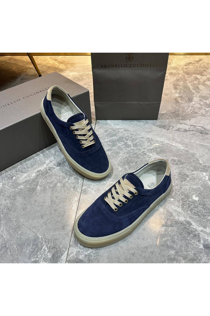 Brunеllо Сuсinеlli Замшевые кеды Sail low-top - Blue