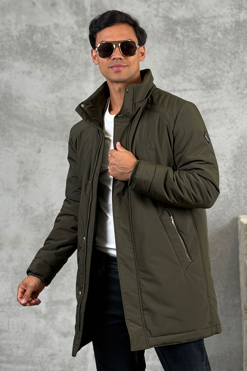 Loro Piana Парка цвета хаки logo-patch