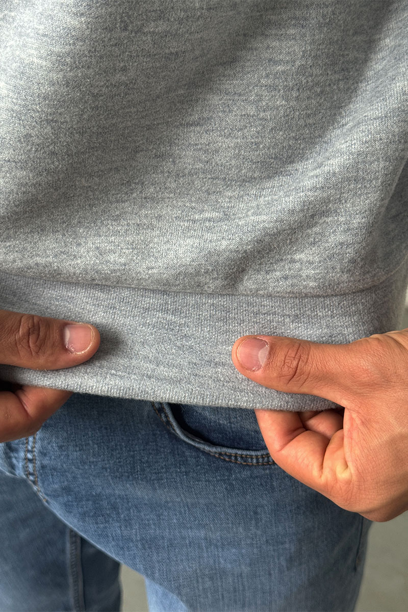 Hermes Мужской свитшот серого цвета 