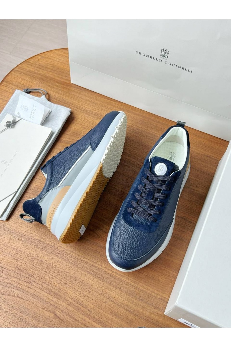 Brunеllо Сuсinеlli Кожаные кроссовки Premium - Navy