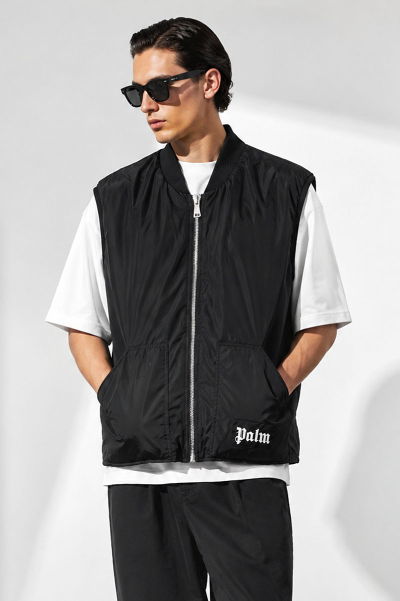 Palm Angels Мужской чёрный жилет