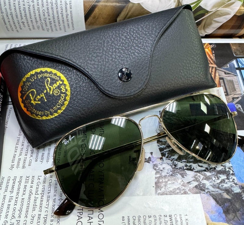 Ray-Ban Солнцезащитные очки Aviator Large Metal - Green