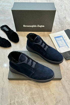 Кроссовки с мехом Triple Stitch - Navy