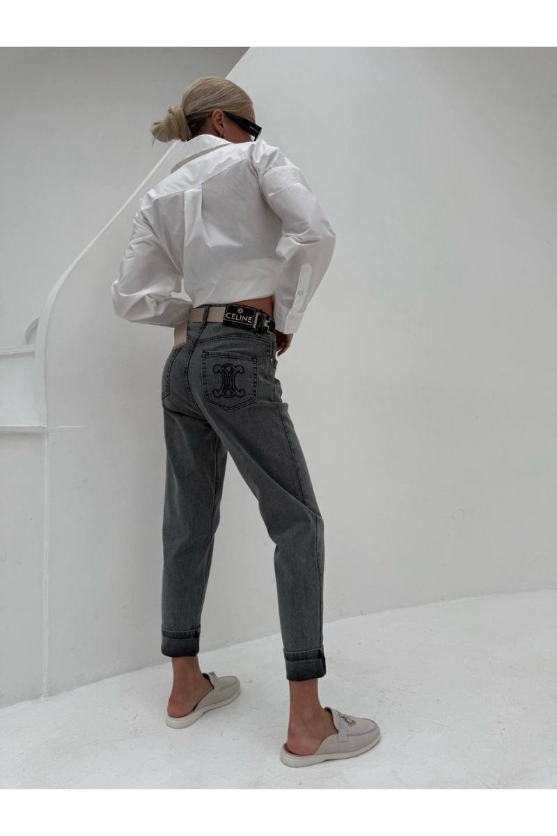 Celine Женские синие джинсы Slouchy