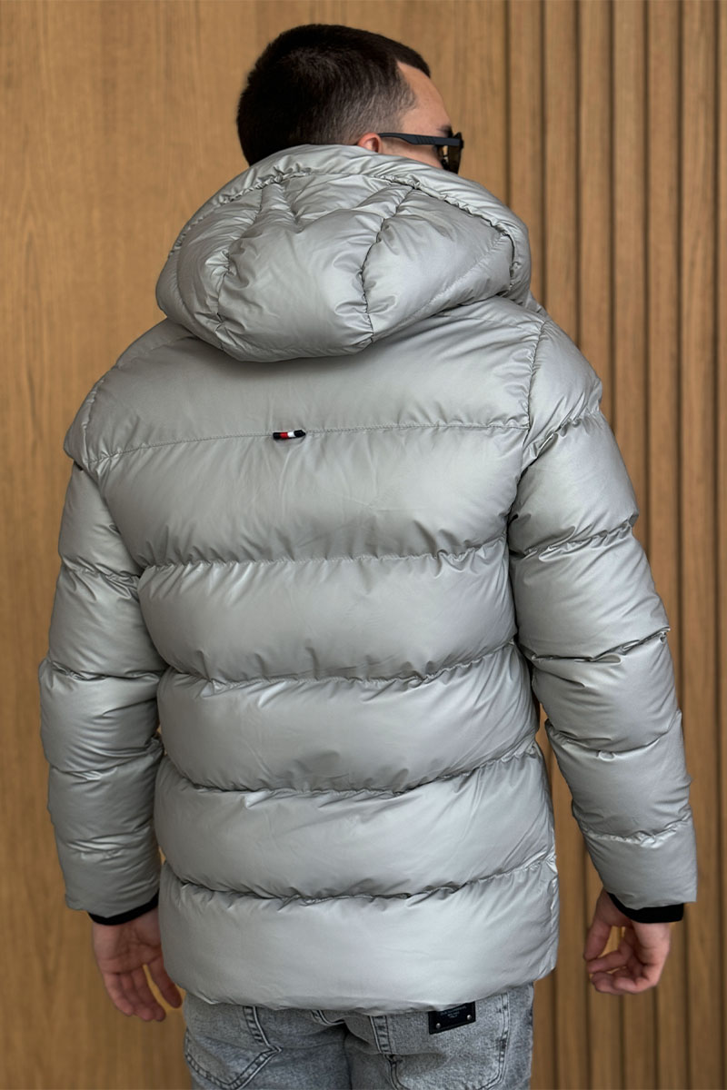 Tommy Hilfiger Мужская куртка logo-patch - Grey