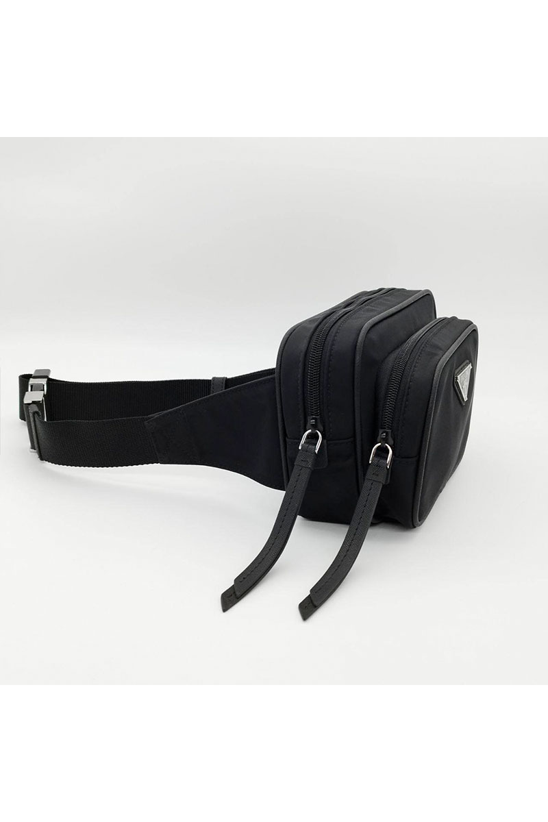 Prada Чёрная сумка на пояс 23x19x9 см
