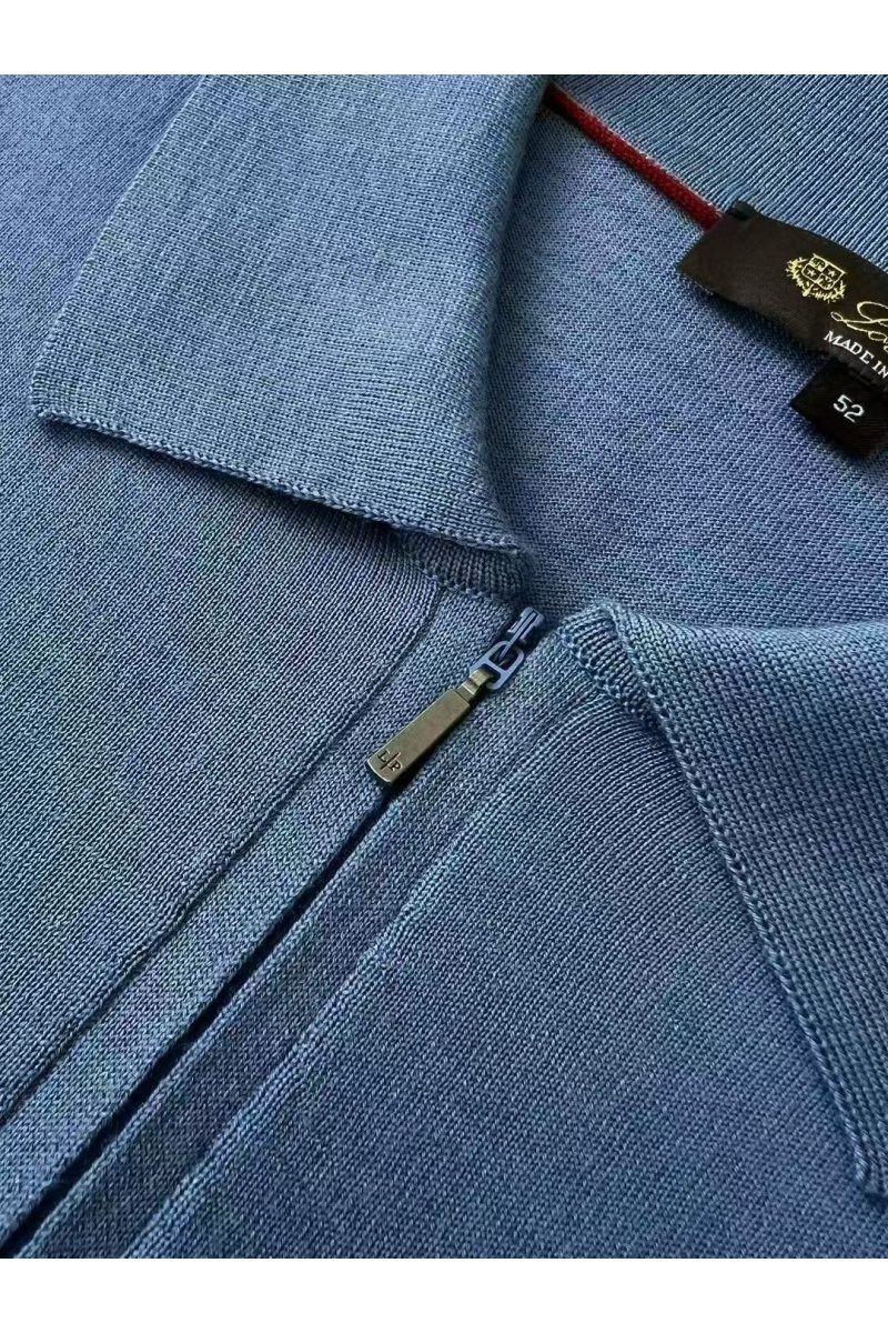 Loro Piana Мужское синее поло premium