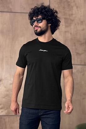 Футболка чёрного цвета logo-embroidered