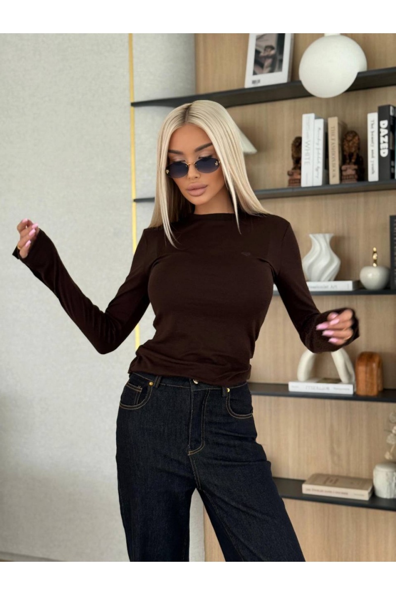 Loro Piana Женский базовый лонгслив Premium - Brown