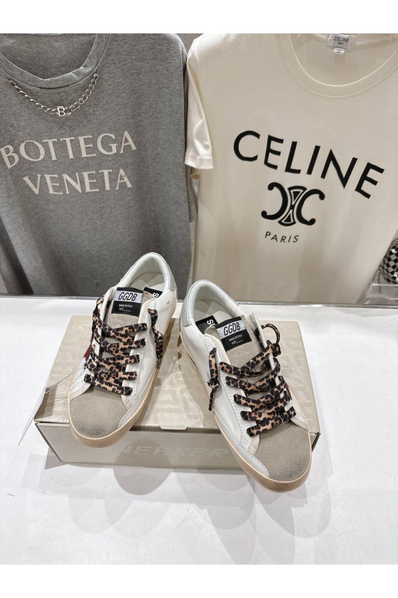 Designer Clothing Женские кожаные кроссовки Golden Goose Super Star premium