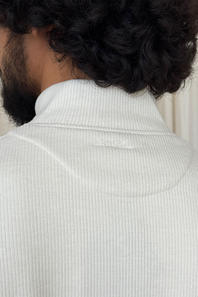 Loro Piana Мужская белая кофта на молнии 