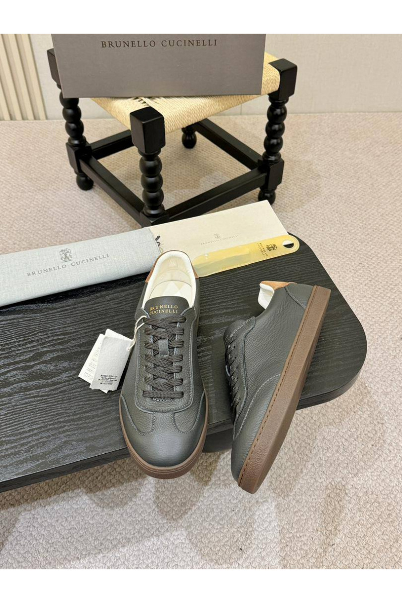 Brunеllо Сuсinеlli Кожаные кроссовки low-top - Grey