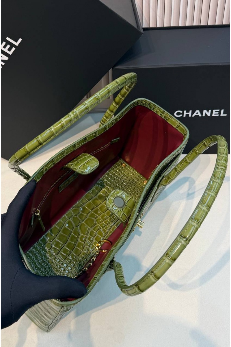 Chаnеl Кожаная сумка Shopping Tote premium 35x19x12 см