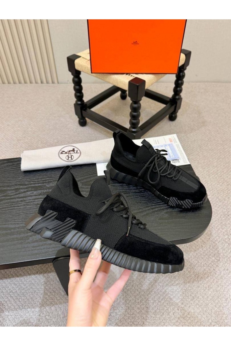 Hermes Текстильные кроссовки lift slip-on