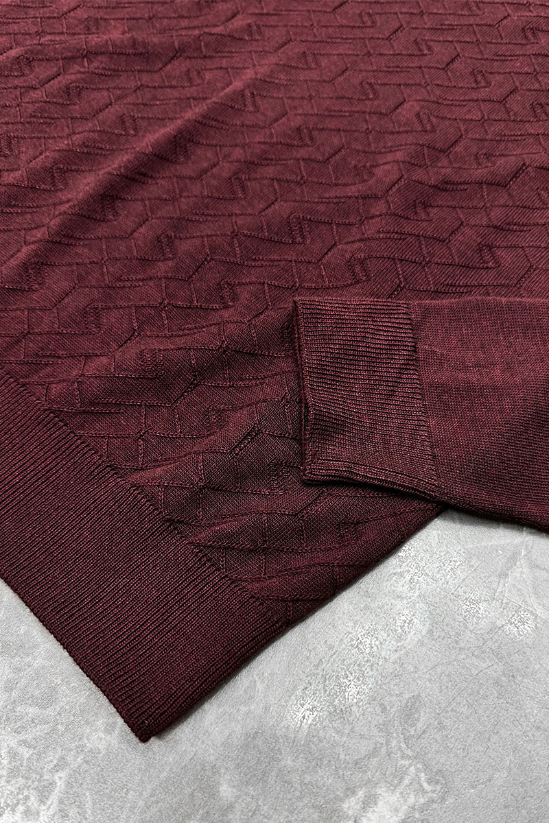 Zilli Поло с длинным рукавом zip-up - Burgundy