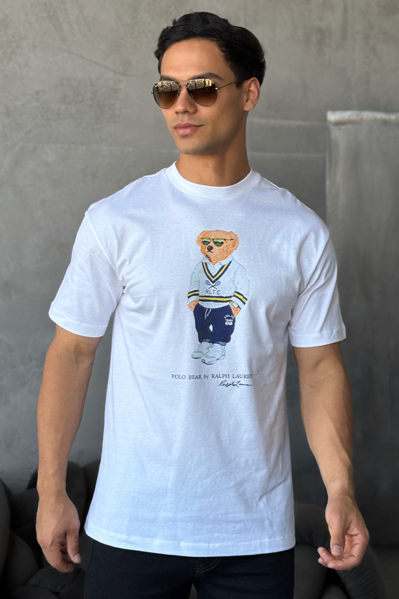 Polo Ralph Lauren Мужская белая футболка "Bear"
