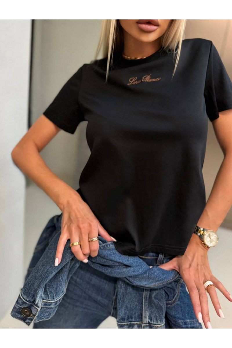 Loro Piana Женская базовая футболка premium - Black