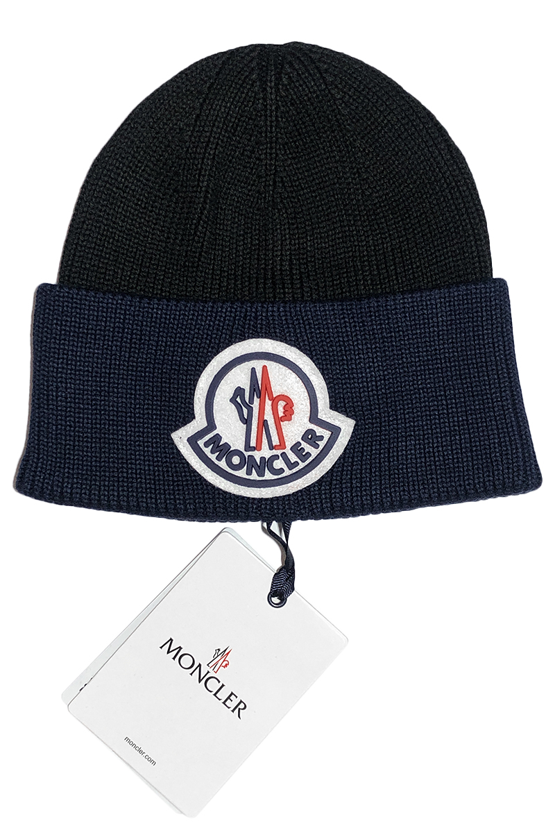 Moncler Мужская брендовая шапка с логотипом