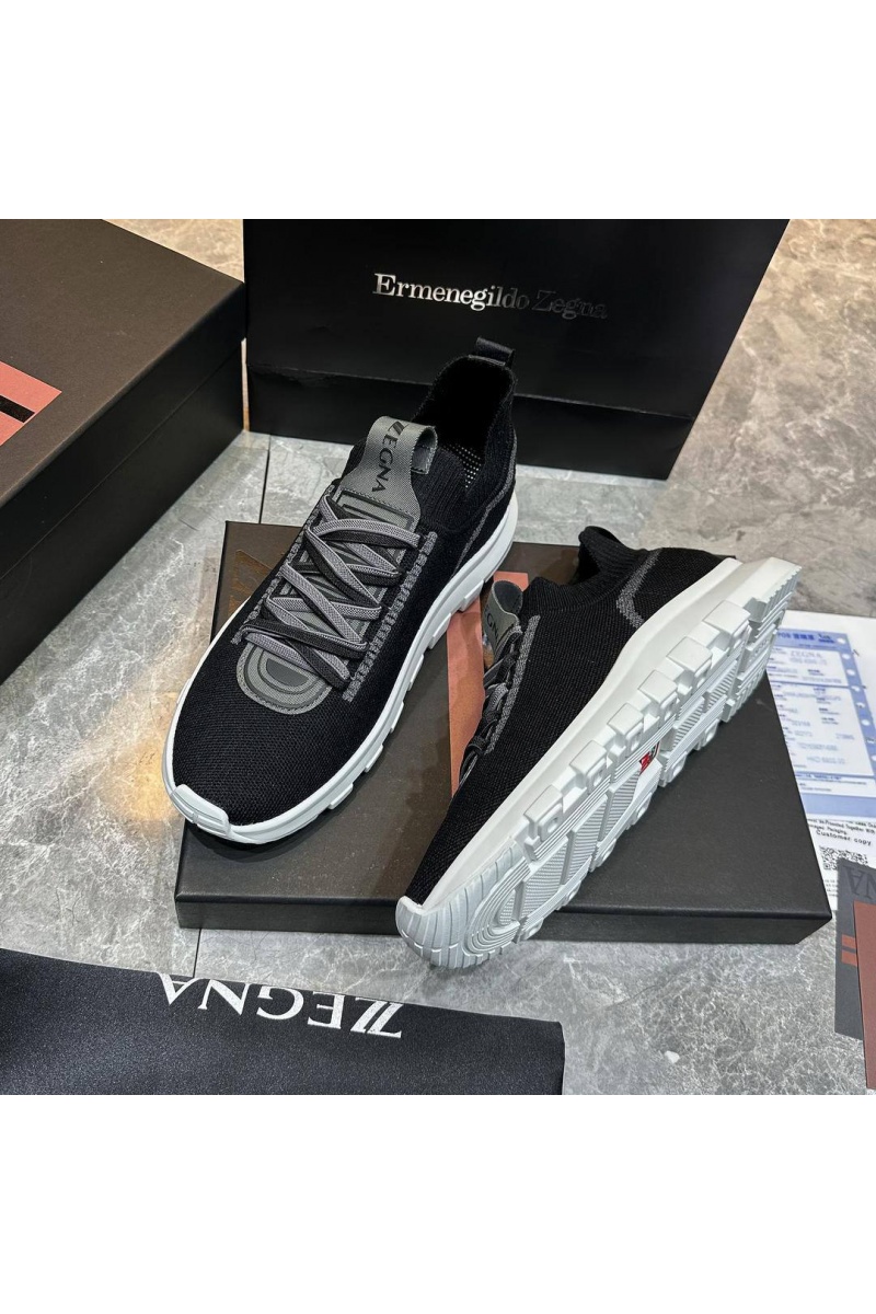 Zegna Мужские текстильные кроссовки 