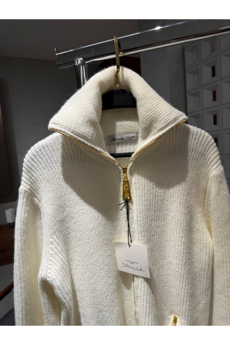 Schiaparelli Женский кардиган на молнии premium - White