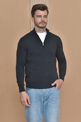 Кашемировый свитер Premium - Black Grey