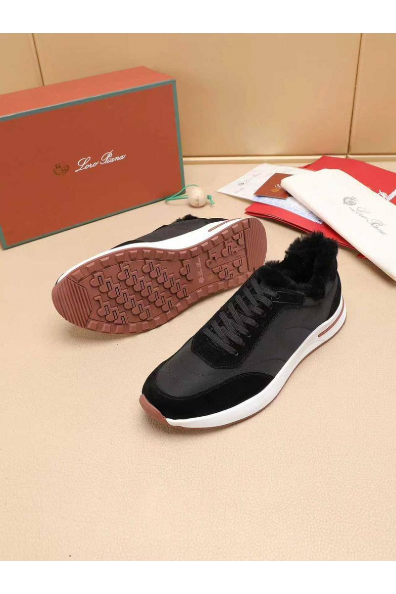 Loro Piana Кроссовки с мехом Week End Walk Evo 