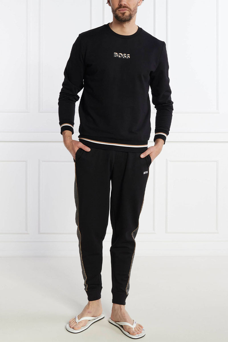 Hugо Воss Мужской чёрный свитшот Iconic 