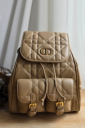 Кожаный рюкзак Caro 26x25 см - Beige