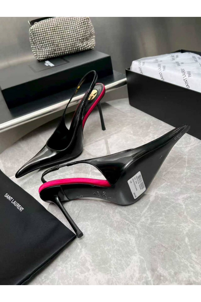 Yves Saint Laurent Женские кожаные туфли на каблуке premium