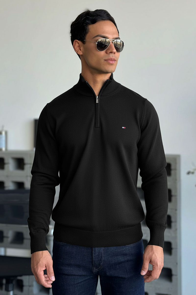 Tommy Hilfiger Кофта чёрного цвета quarter-zip