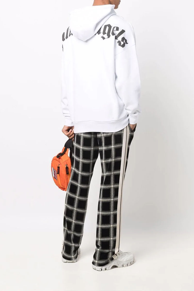 Palm Angels Мужское худи белого цвета logo-print