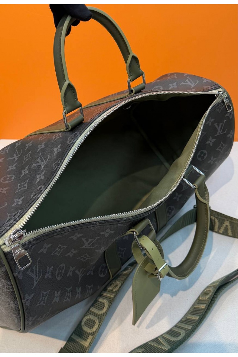 Lоuis Vuittоn Кожаная дорожная сумка Keepall Bandouliere premium 50x28x22 см